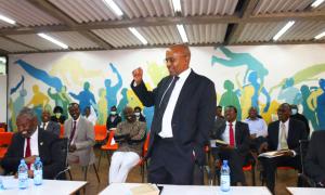 PS Solomon Kitungu addressing congregants at UoN